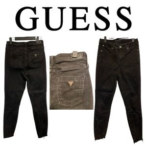 Guess Jeans Distressed Black Denim Size 28 R